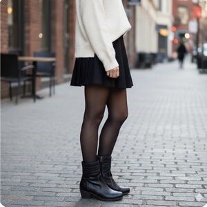 PIKOLINOS Black Leather Ankle Boots